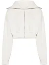 Entire Studios Whole Studios Cropped Full Zip Rice In White