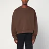 Entire Studios Brown Sweatshirt In Cotton In Brown