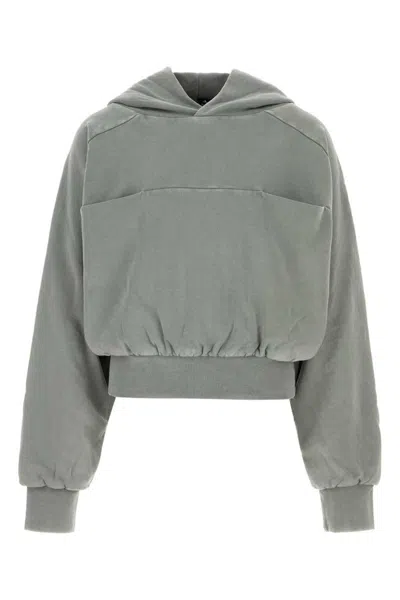Entire Studios Grey Cropped Cotton Sweatshirt