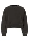 Entire Studios Oversize Cotton Crew Neck Sweatshirt With Long Sleeves In Grey