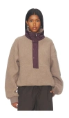 Entire Studios System Half Zip Fleece In Brown