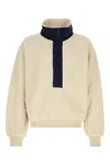 Entire Studios System Half-zip Fleece Sweatshirt In Neutral