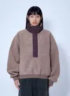 Entire Studios System Fleece Pullover Sweatshirt In Purple