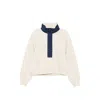 Entire Studios System Half-zip Fleece Sweatshirt In Neutral