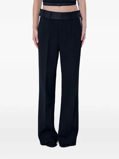 Entire Studios Tailored Buttoned-waistband Trousers In Black