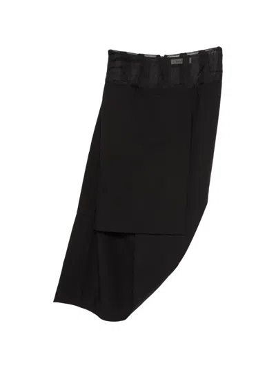 Entire Studios Tailored Drape Skirt Black