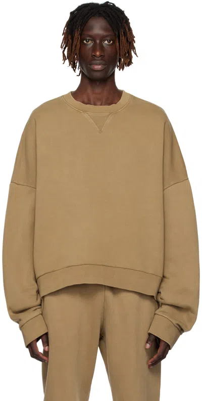 Entire Studios Tan Box Sweatshirt In Cork