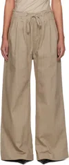 Entire Studios Tan Cinch Trousers In Tan