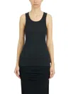 Entire Studios Tank Top Rib Soot In Black