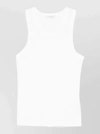 Entire Studios Tank Top Sleeveless Round Neck Straight Hem In White
