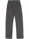 Entire Studios Task Straight-leg Stone-washed Cotton-canvas Trousers In Grey