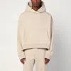 Entire Studios Cotton Hooded Sweatshirt Kangaroo Pocket Ribbed Cuffs In Neutral