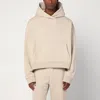 Entire Studios Cotton Hooded Sweatshirt Kangaroo Pocket Ribbed Cuffs In Neutral