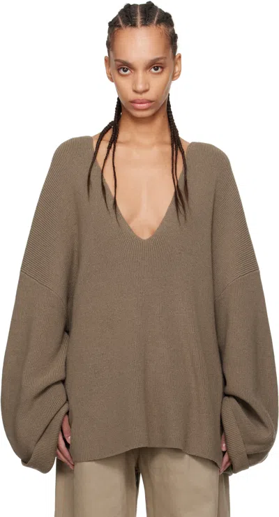 Entire Studios Taupe Dormer Sweater In Darktaupe