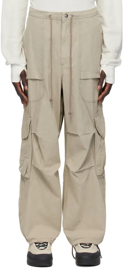 Entire Studios Taupe Freight Cargo Pants In Medium Grey