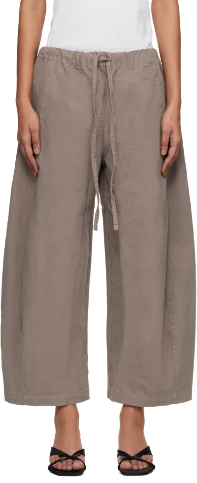 Entire Studios Taupe Loft Trousers In Brown