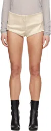 Entire Studios Taupe Puppy Shorts In Ivorysateen