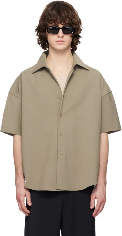 Entire Studios Taupe Short Sleeve Shirt In Brown