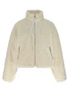 Entire Studios Teddy-effect Fabric Jacket With Ribbed Knit Details In Gray
