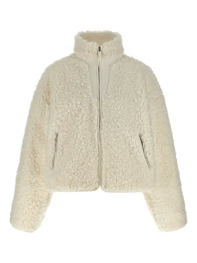 ENTIRE STUDIOS TEDDY-TEXTURE ZIP-FRONT JACKET