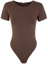 Entire Studios Tee Bodysuit In Brown
