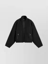 Entire Studios Textured High Neck Long Sleeve Jacket In Black