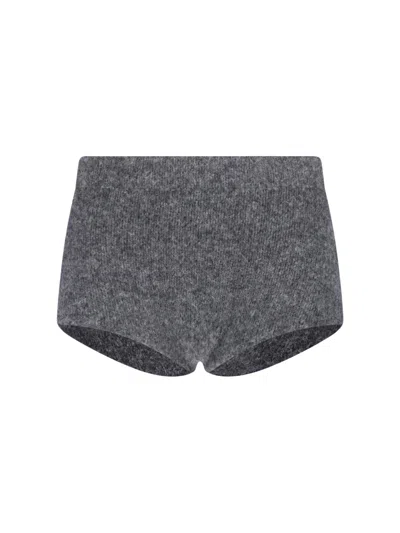 Entire Studios Textured Wool-blend Trousers In Gray