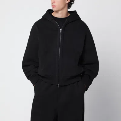 Entire Studios Thermal Hood V2 Oversized Hoodie With Fixed Hood In Black