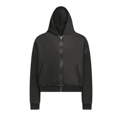 Pre-owned Entire Studios Thermal Hood 'washed Black' | Men's Size S