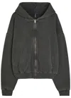 Entire Studios Thermal Hooded Cotton Sweatshirt In Brown