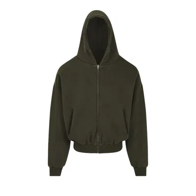 Pre-owned Entire Studios Thermal Hoodie 'military' | Green | Men's Size Xs