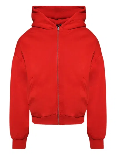 Entire Studios Thermal Hoodie In Red