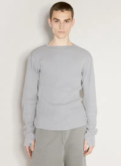 Entire Studios Thermal Long Sleeve T-shirt In Grey