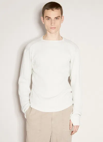 Entire Studios Thermal Long Sleeve T-shirt In White