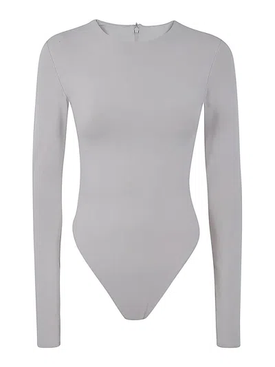 Entire Studios Ls Bodytsuit - Cotton Spandex In Metallic