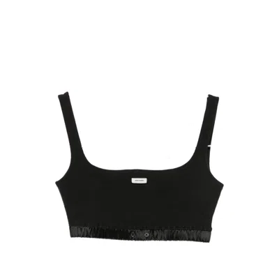 Entire Studios Logo-patch Cropped Top In Black