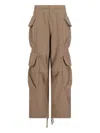 Entire Studios Cargo Pocket Drawstring Hem Straight Trousers In Beige