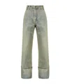 Entire Studios Turn-up Jeans In Gray