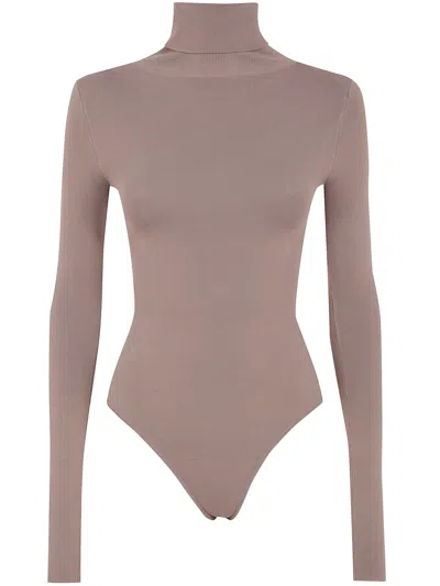 Entire Studios Turtle Neck Bodysuit In Brown