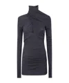 Entire Studios Turtleneck Draped Top In Blue