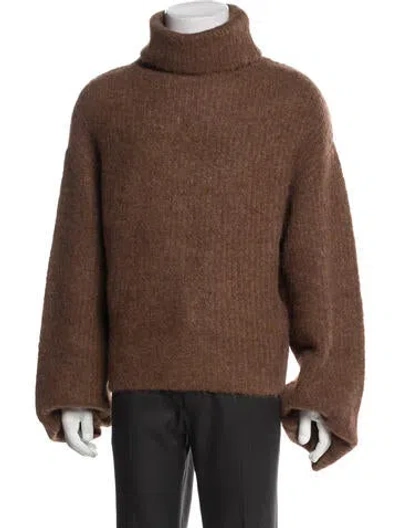 Pre-owned Entire Studios Turtleneck Long Sleeve Pullover W/ Tags In Brown