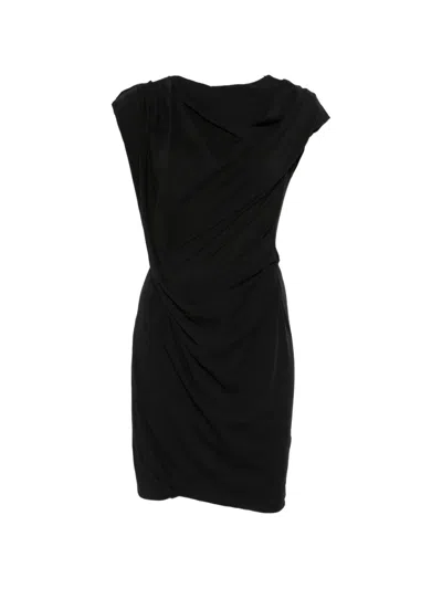 Entire Studios Twist Mini Dress In Black