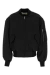 Entire Studios Unisex Stretch Wool-blend Bomber Jacket In Black