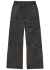 Entire Studios Utility Faded Cotton Cargo Sweatpants In Black