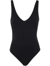Entire Studios V Neck Bodysuit Low Back In Black