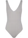 Entire Studios V Neck Bodysuit In White
