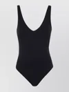 Entire Studios V Neck Bodysuit Low Back In Blue