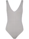 Entire Studios V Neck Bodysuit In Neutrals