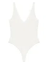 Entire Studios V-neck Bodysuit In Neutrals