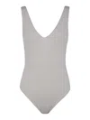 Entire Studios V Neck Bodysuit In White